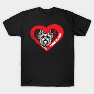 I Love My Yorkshire Terrier - Funny dog - I Love my dog T-Shirt